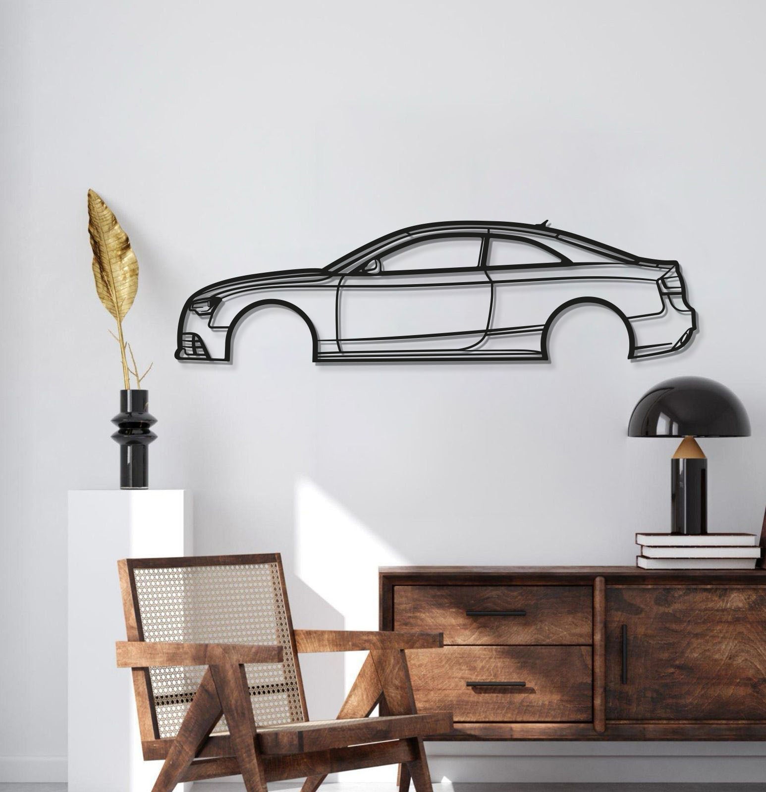 Elegant home décor piece showcasing Audi RS5 Coupe 2014 metal wall art