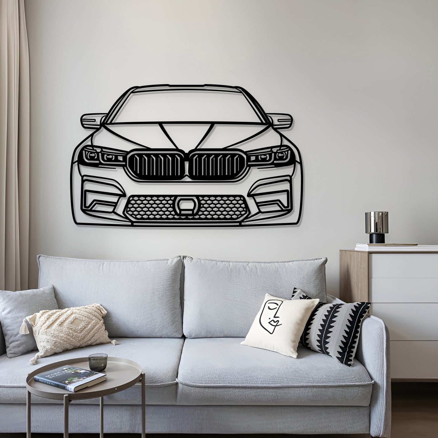 Custom 2021 M5 Competition front view metal wall hanging – perfect gift for performance car enthusiasts