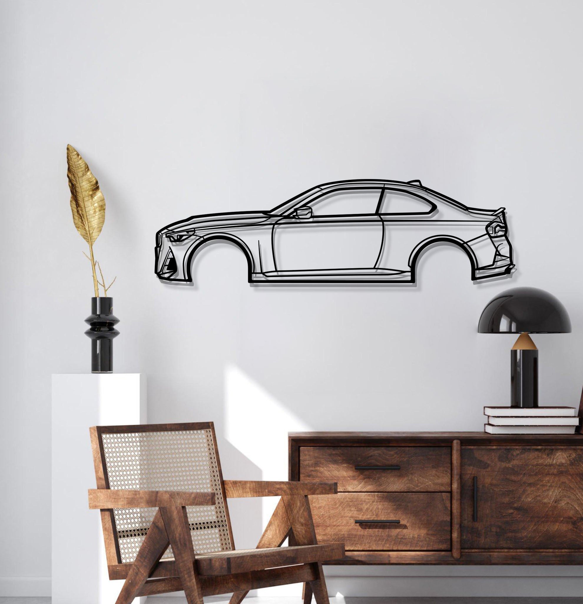 BMW M240i (2022) Side Profile Metal Wall Art for Car Enthusiasts