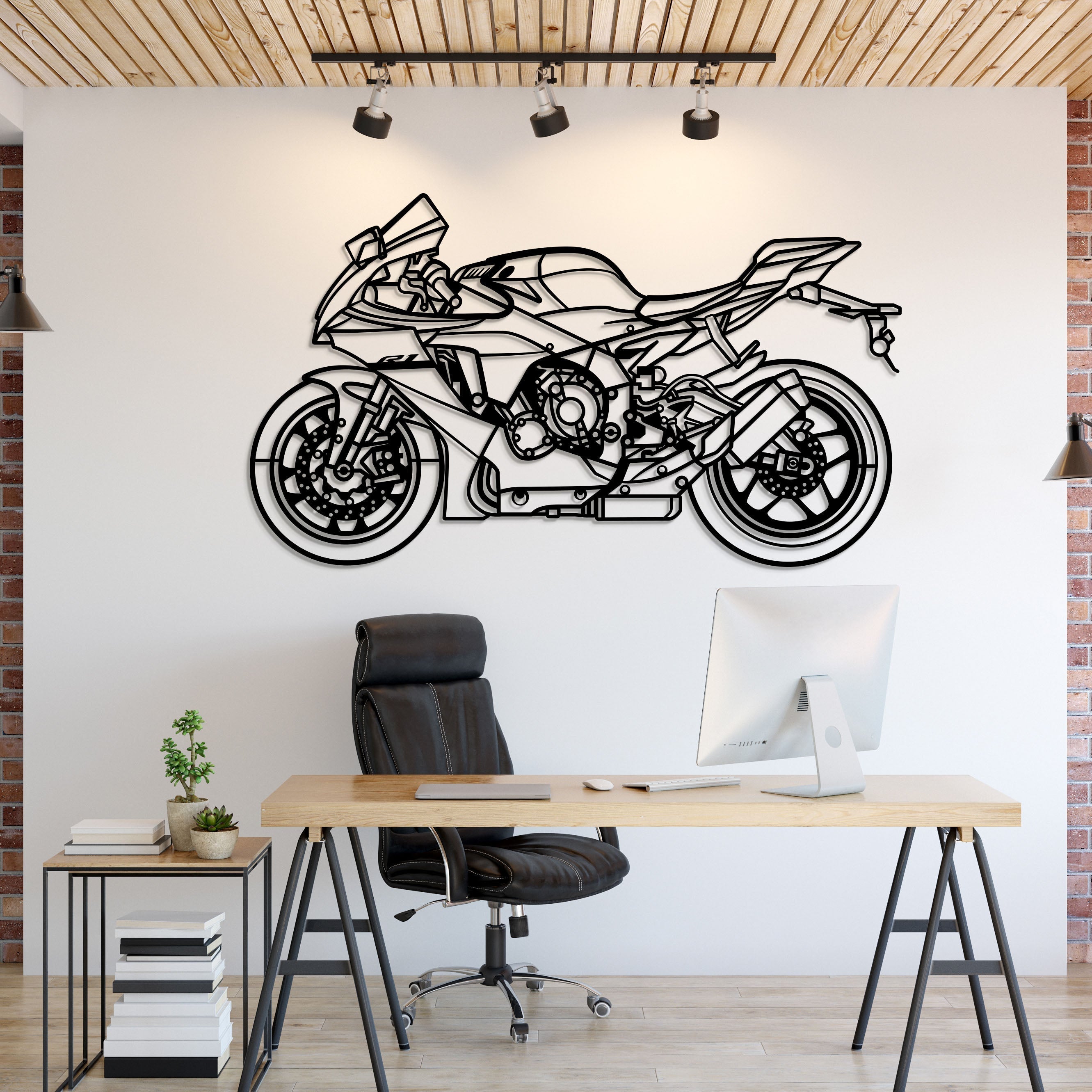 2024 yamaha yzf r1 metal wall art