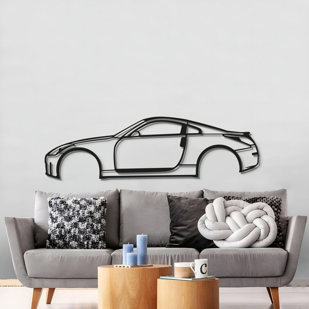 Nissan 350Z 2005 metal wall art perfect for mancave or office display