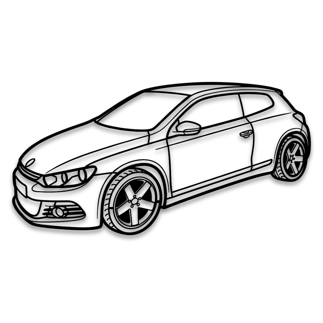 VW SCIROCCO  Perspectivă - Tablou Contur Metalic - FOLDART