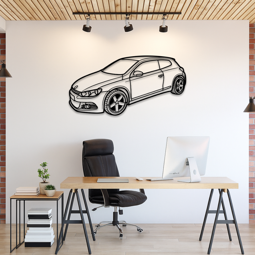 VW SCIROCCO  Perspectivă - Tablou Contur Metalic - FOLDART