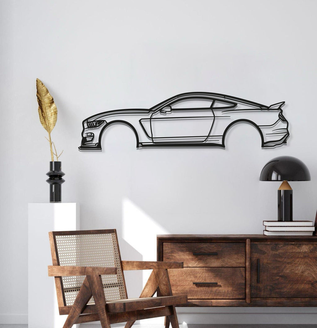 Retro 2017 Ford Mustang Shelby GT350 Steel Wall Sculpture For Mustang Enthusiasts