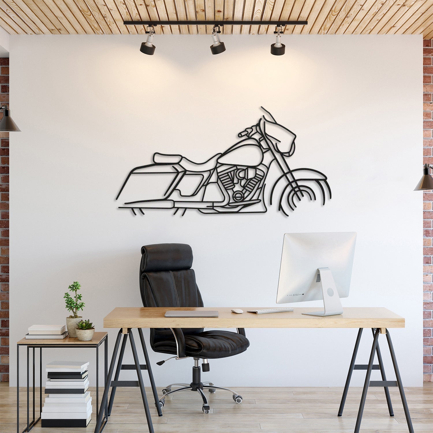 harley davidson street glide metal wall art