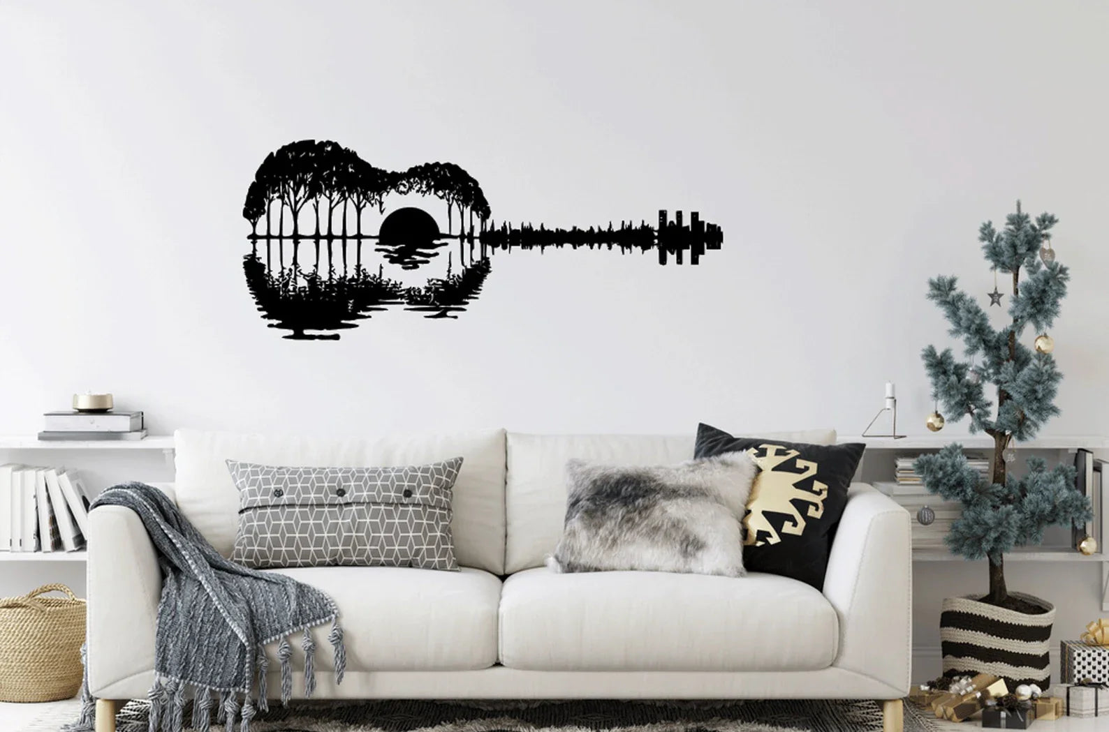 Chitara Reflectie – Tablou Contur Metalic - FOLDART