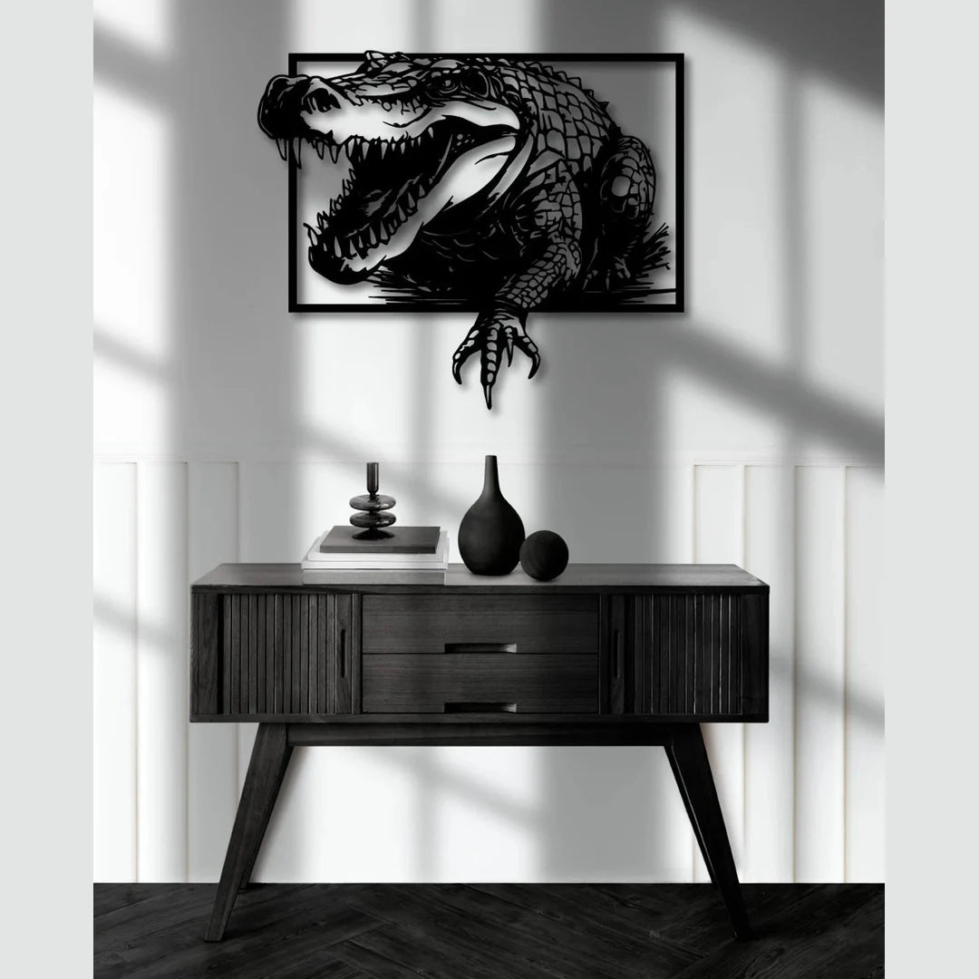 Crocodil – Tablou Contur Metalic - FOLDART