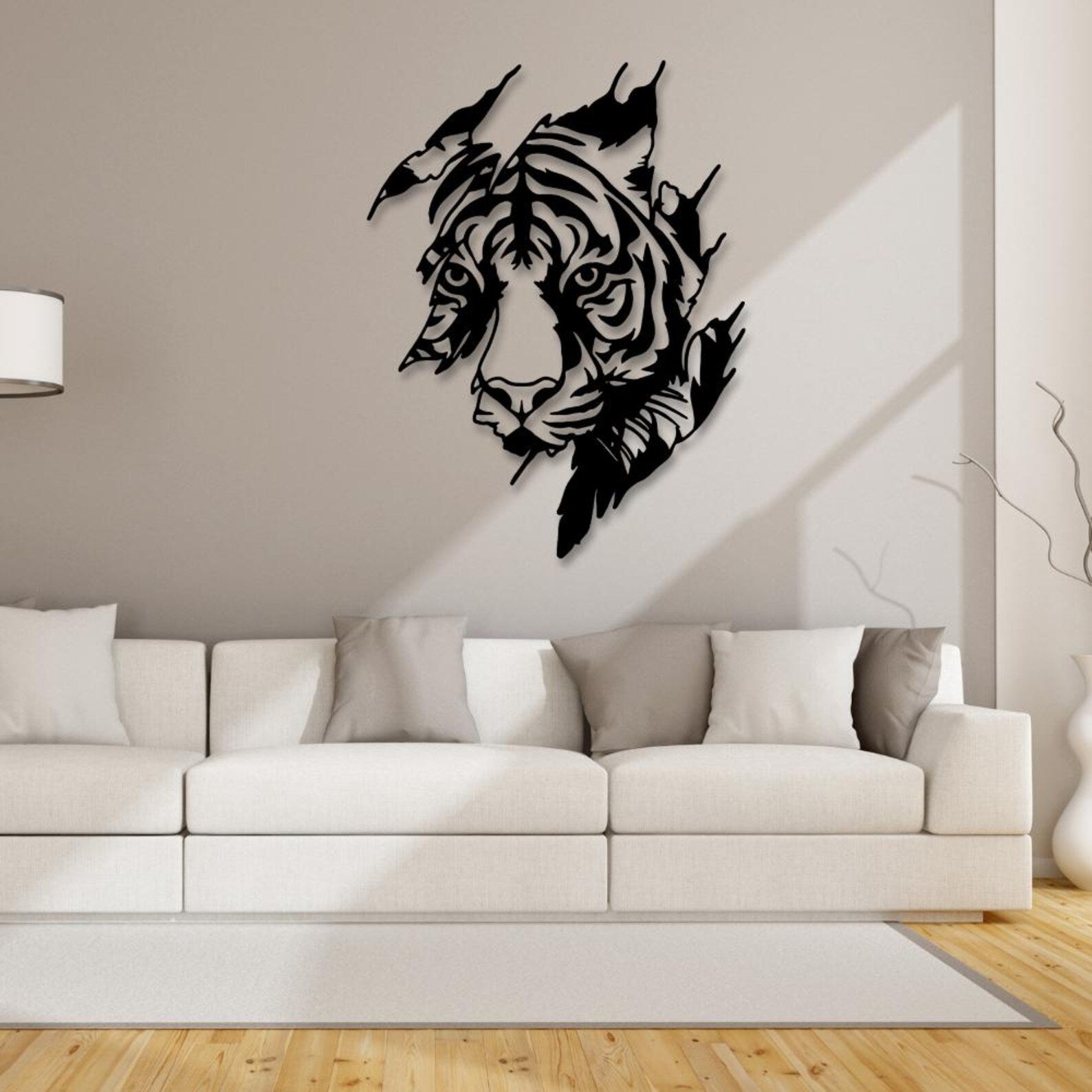 Fata de Tigru – Tablou Contur Metalic - FOLDART