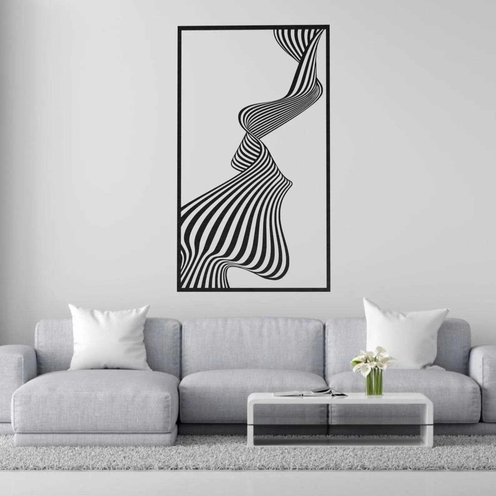 Linii Fluide – Tablou Contur Metalic - FOLDART