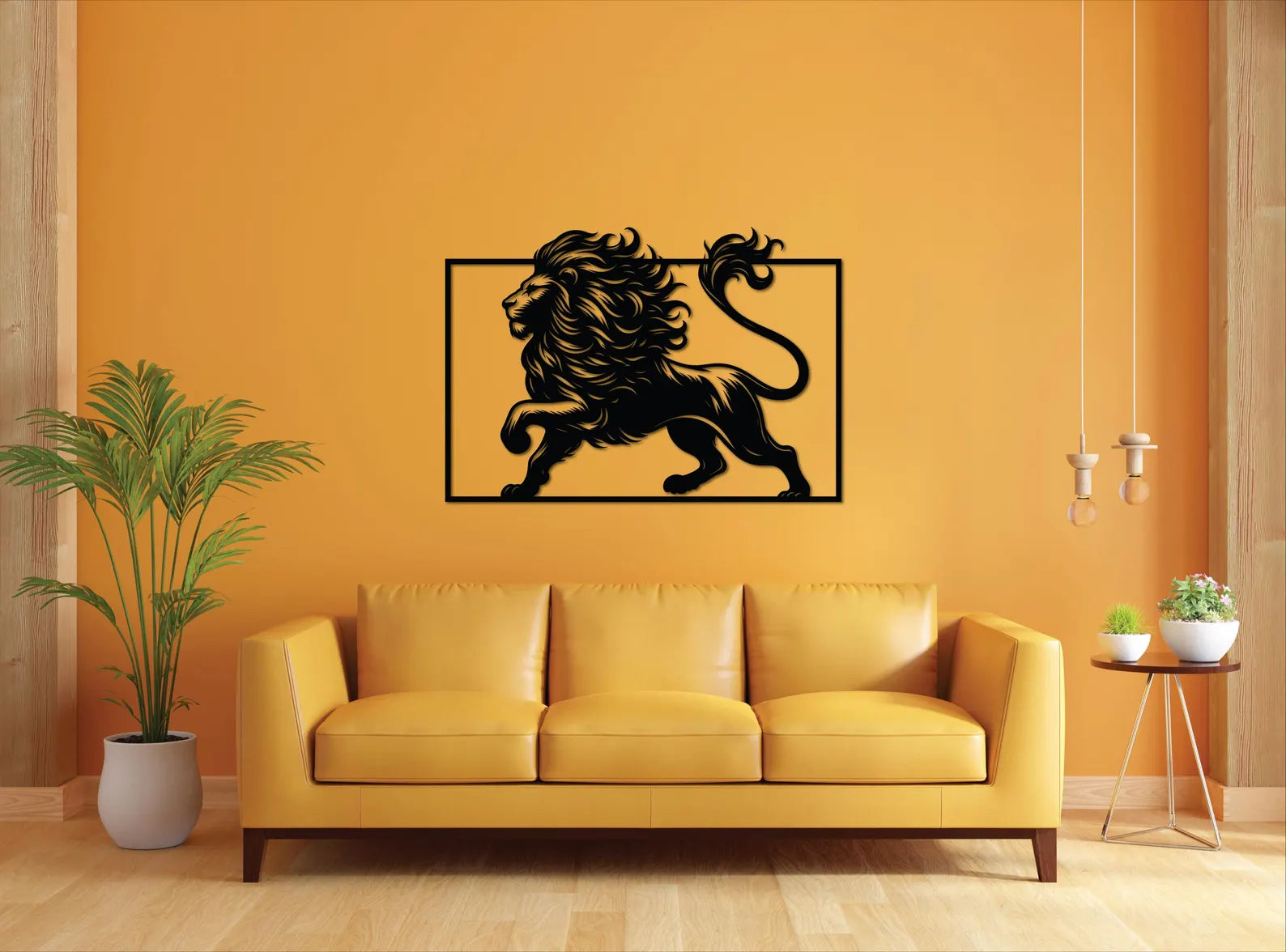 Leu Regal – Tablou Contur Metalic - FOLDART