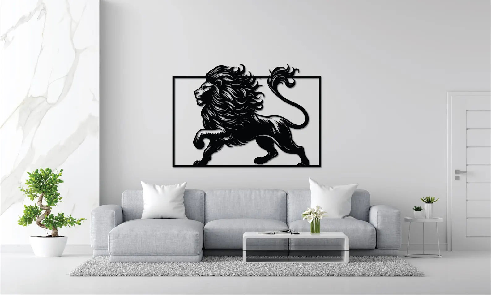 Leu Regal – Tablou Contur Metalic - FOLDART