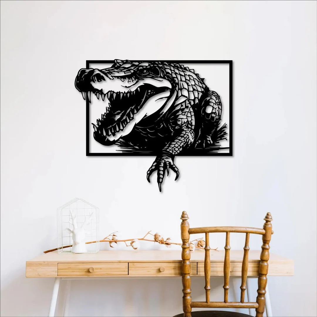 Crocodil – Tablou Contur Metalic - FOLDART