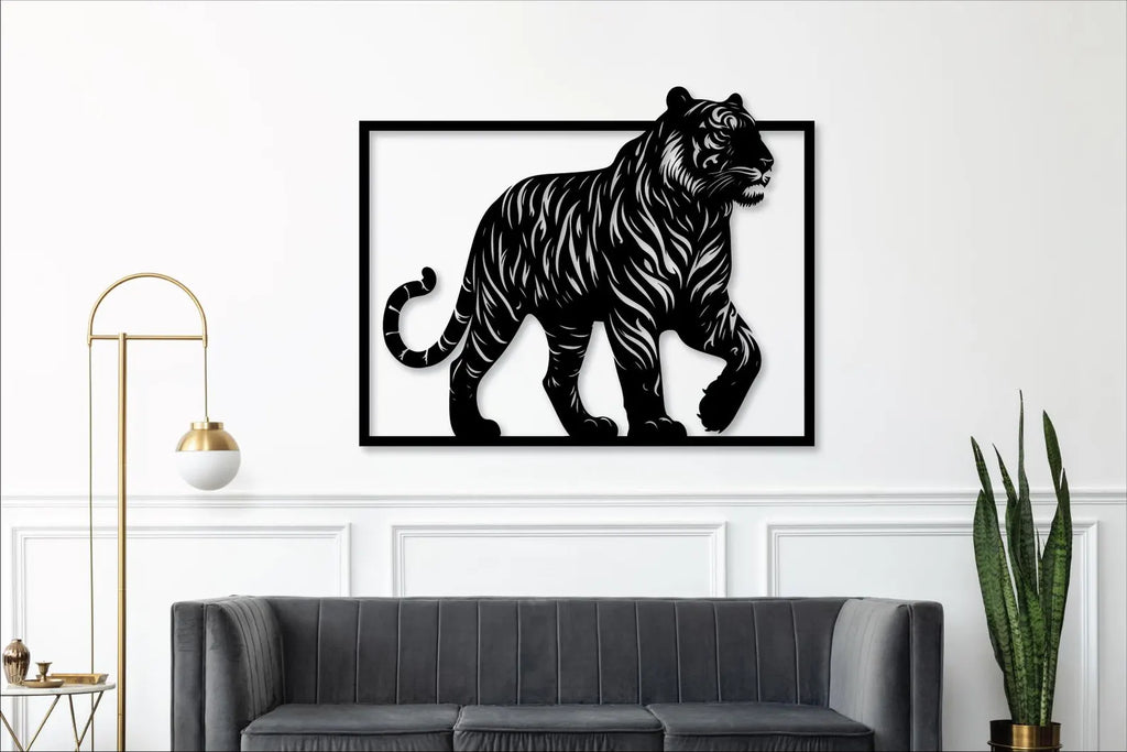 Tigru – Tablou Contur Metalic - FOLDART