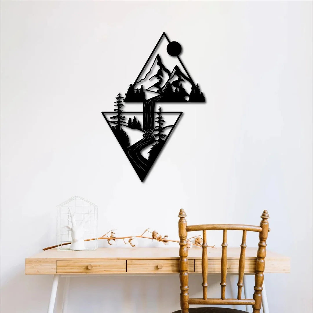 Peisaj Geometric – Tablou Contur Metalic - FOLDART