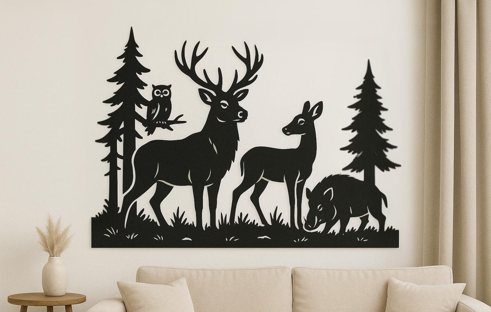 Animale de padure – Tablou Contur Metalic - FOLDART