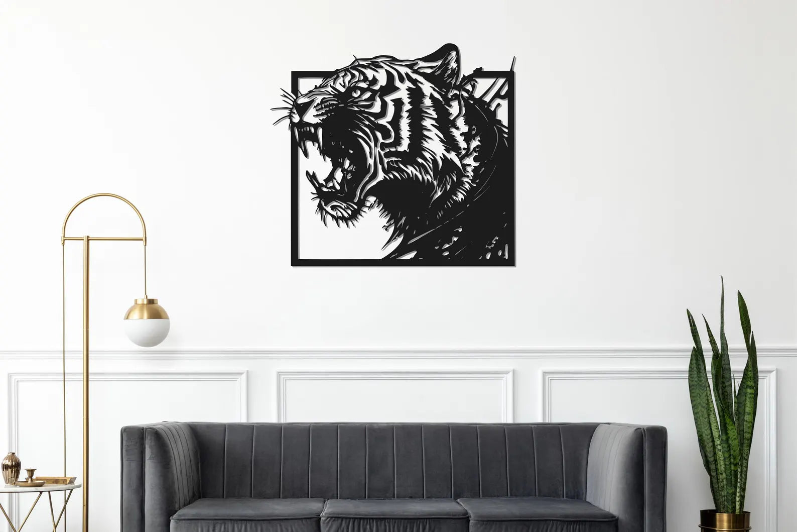 Tigru – Tablou Contur Metalic - FOLDART