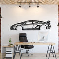 Aventador SVJ metal car wall art adds supercar drama to a modern living room