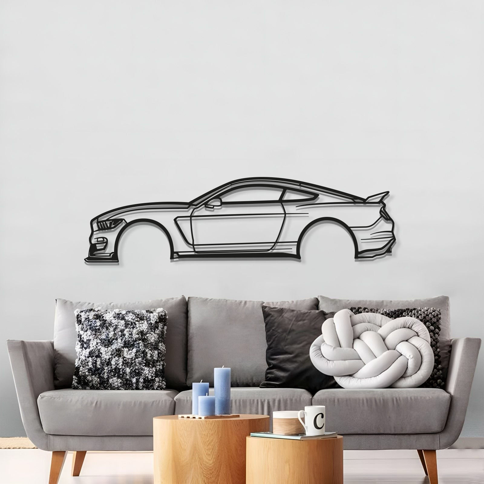 Handcrafted Metal Wall Art Of 2017 Ford Mustang Shelby GT350 Iconic Pony Performance