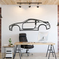 Metal car wall art featuring Nissan 350Z 2005 enhancing garage décor