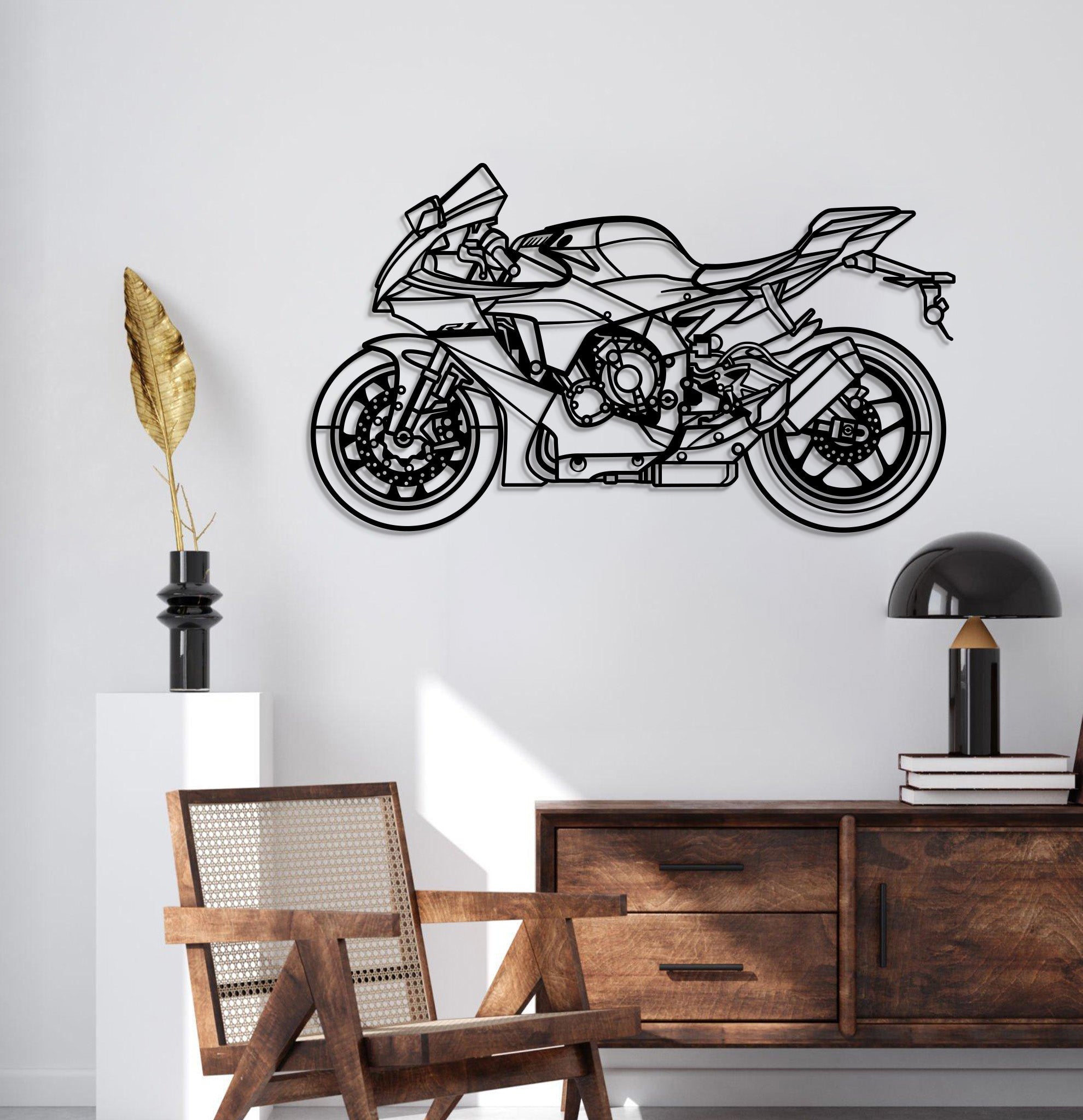 yzf r1 2024 sportbike metal decor